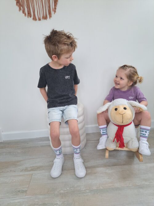 iBY washed zwart jongens t-shirt