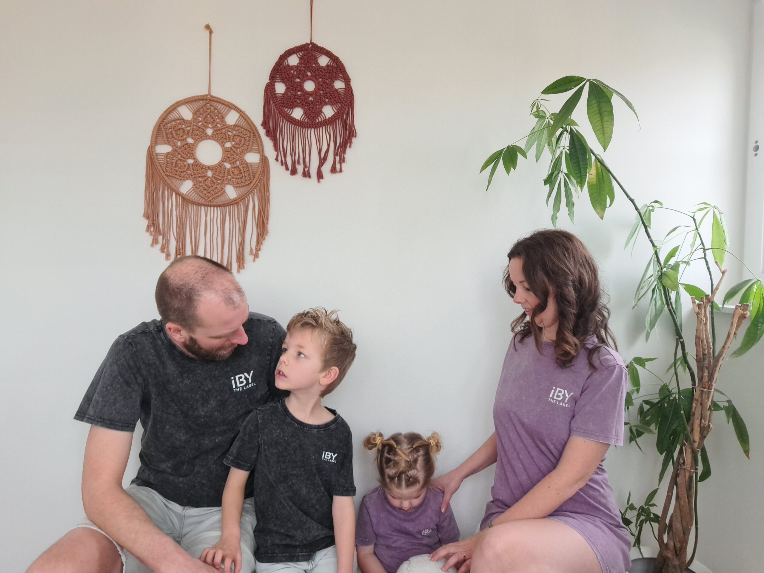 iBY washed paars heren t-shirt