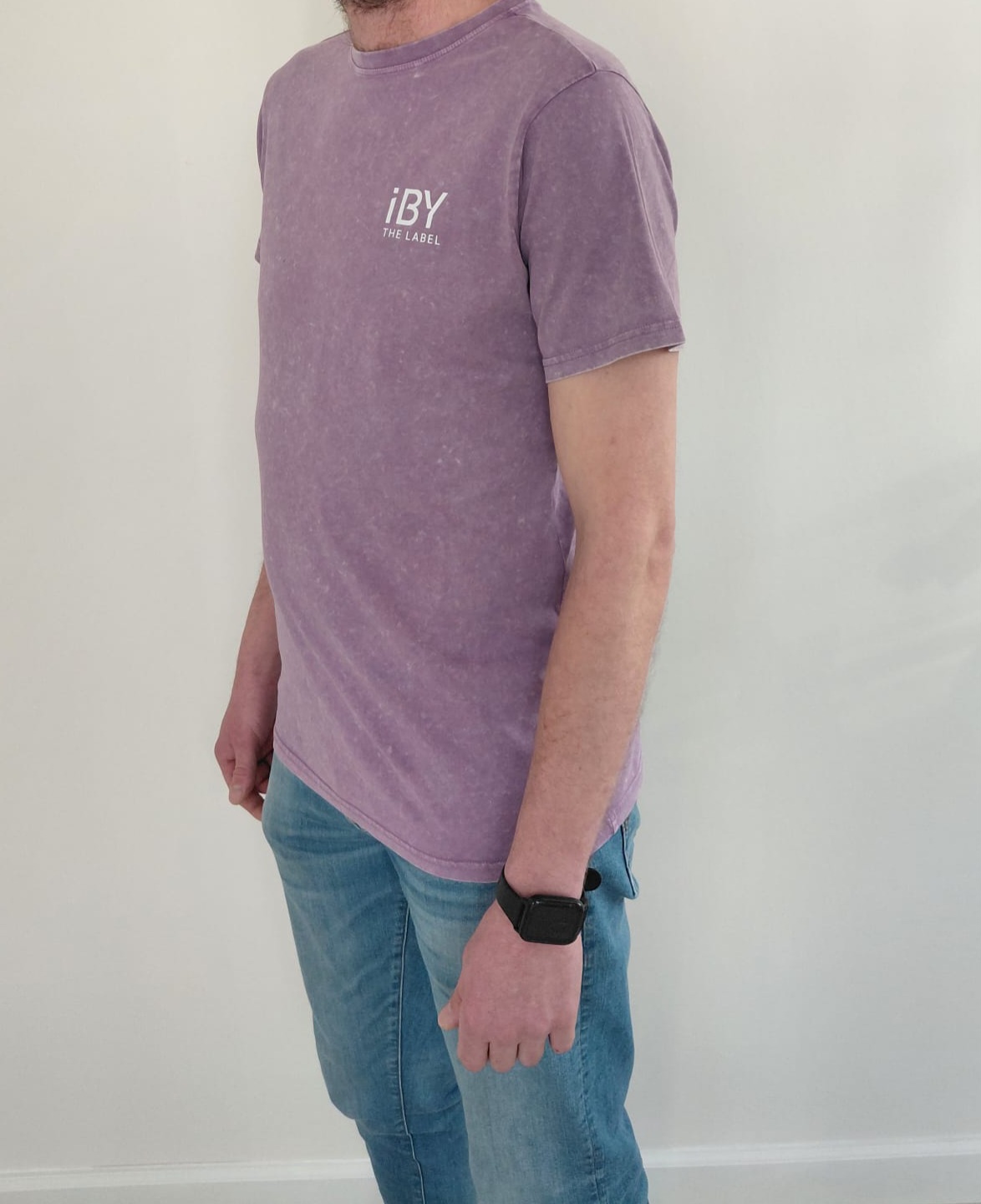 iBY washed paars heren t-shirt