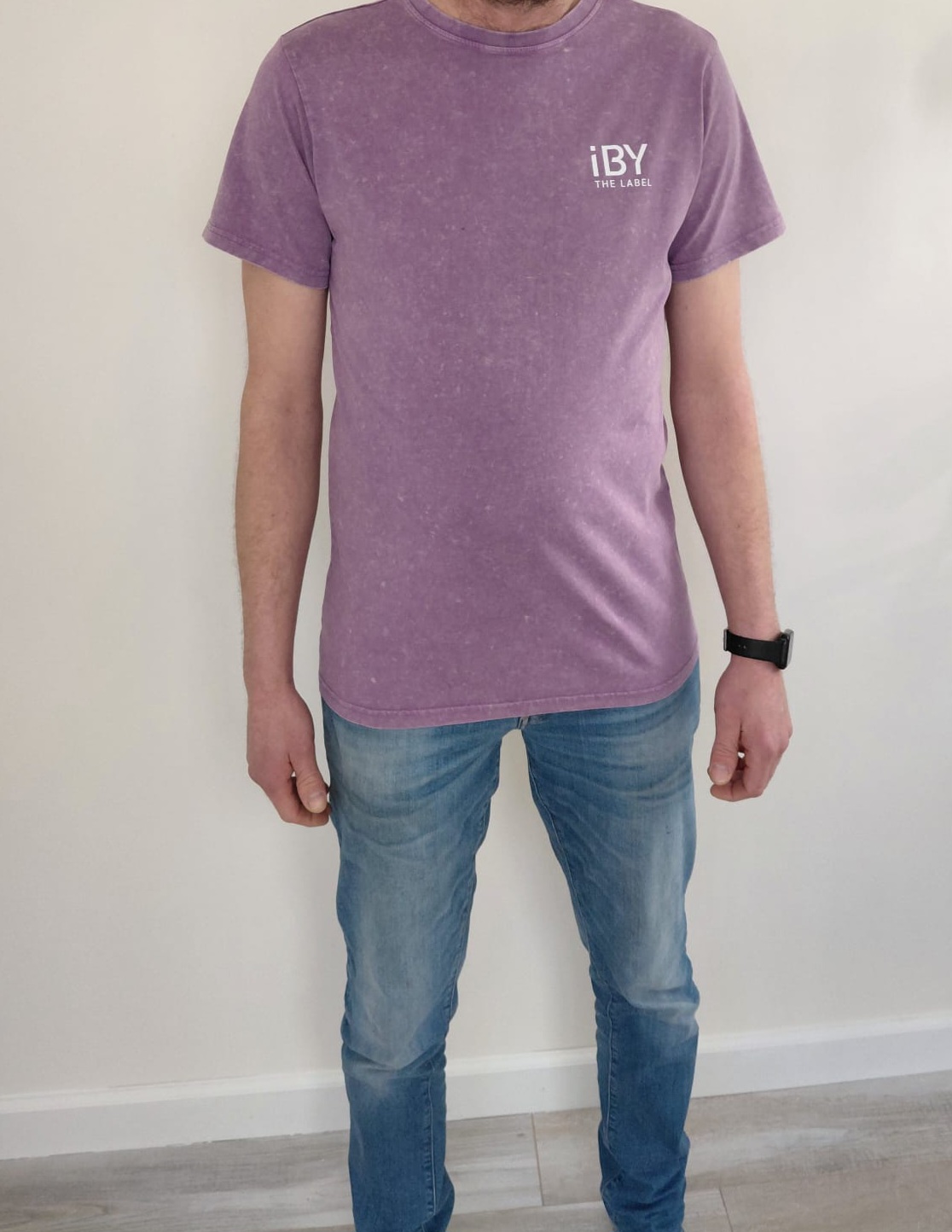 iBY washed paars heren t-shirt