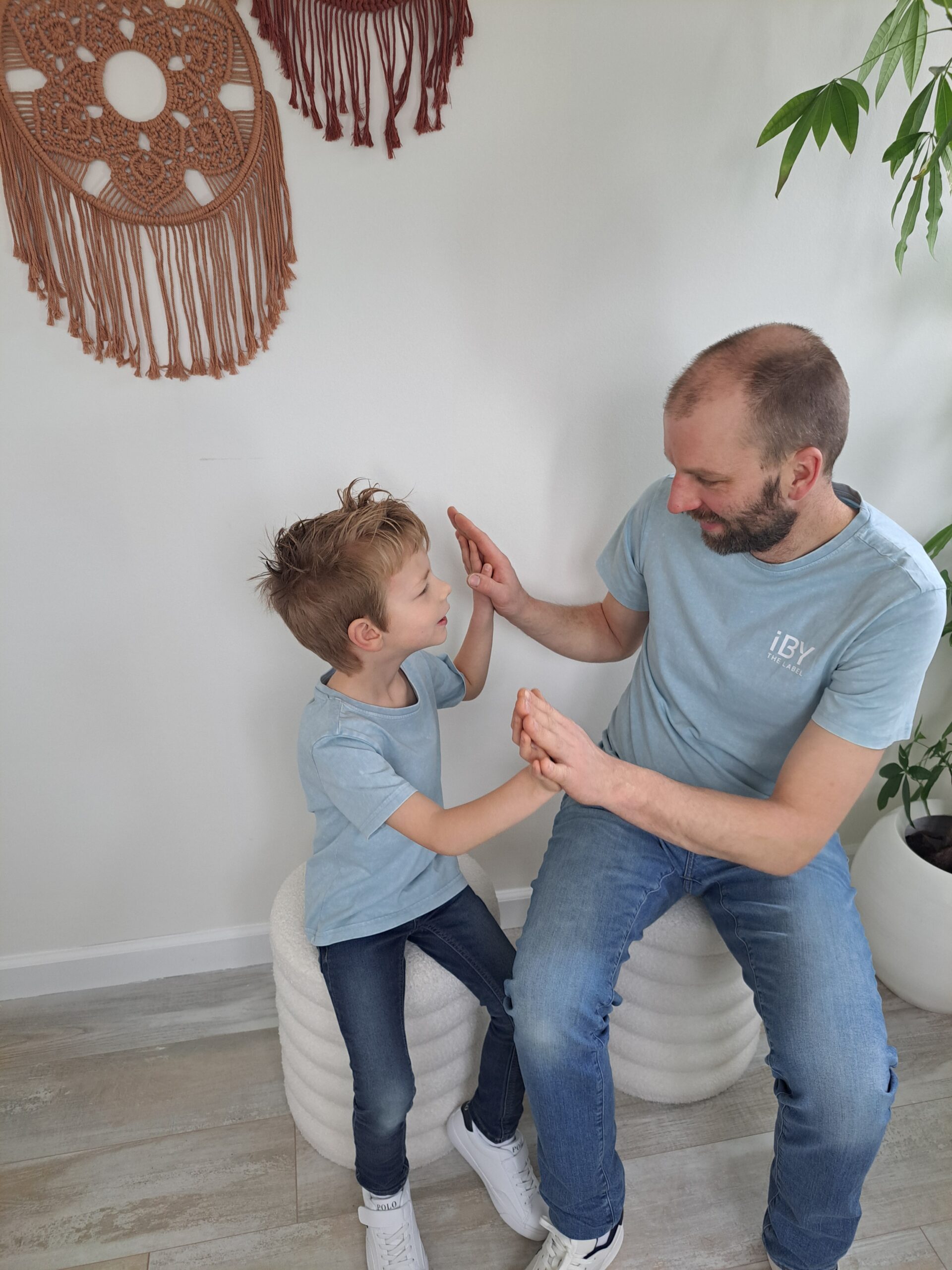 iBY washed blauw jongens t-shirt