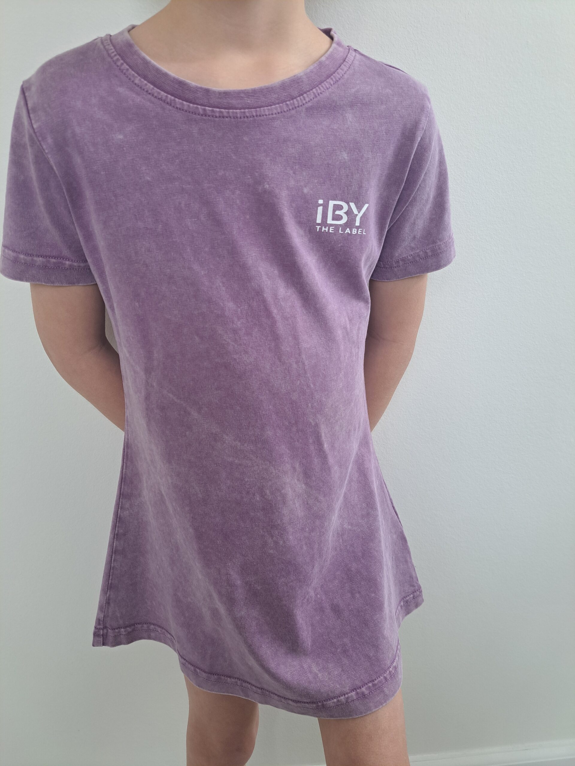 iBY washed paars t-shirtjurk meisjes
